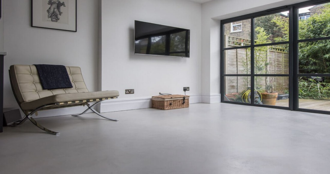 Interior with microcement