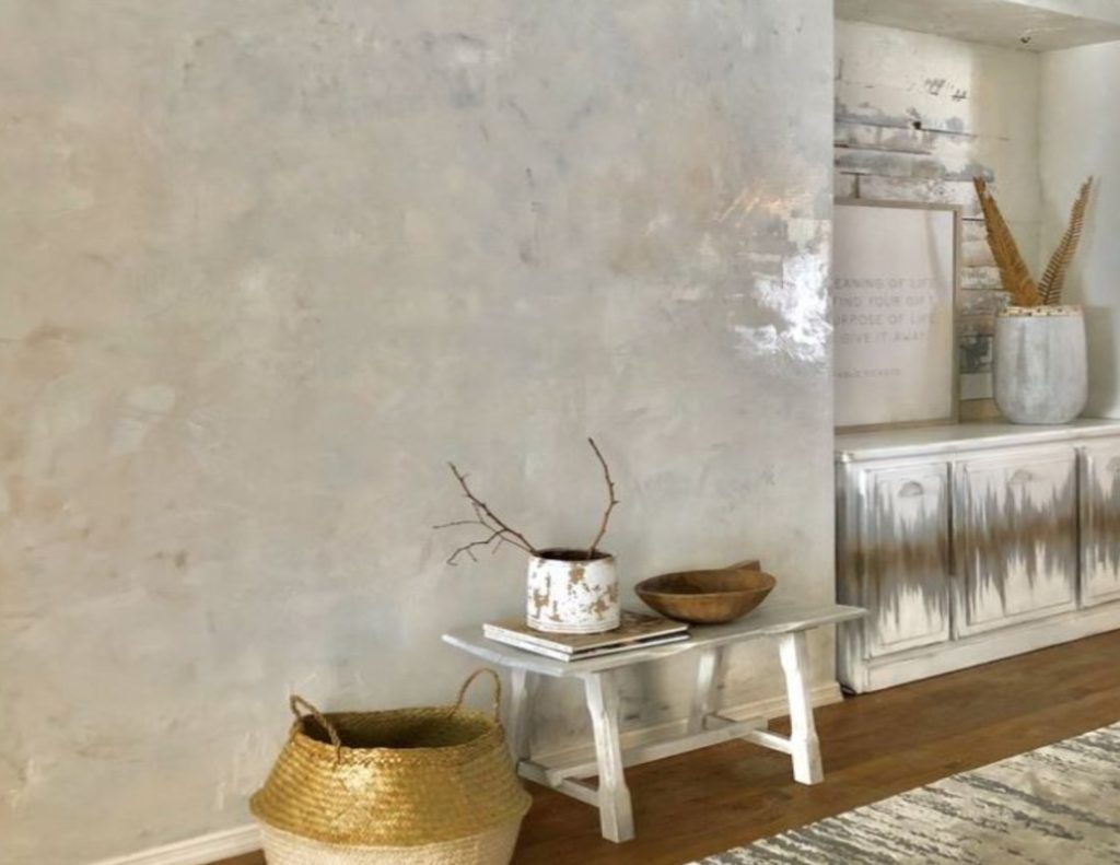 Metallic accent wall